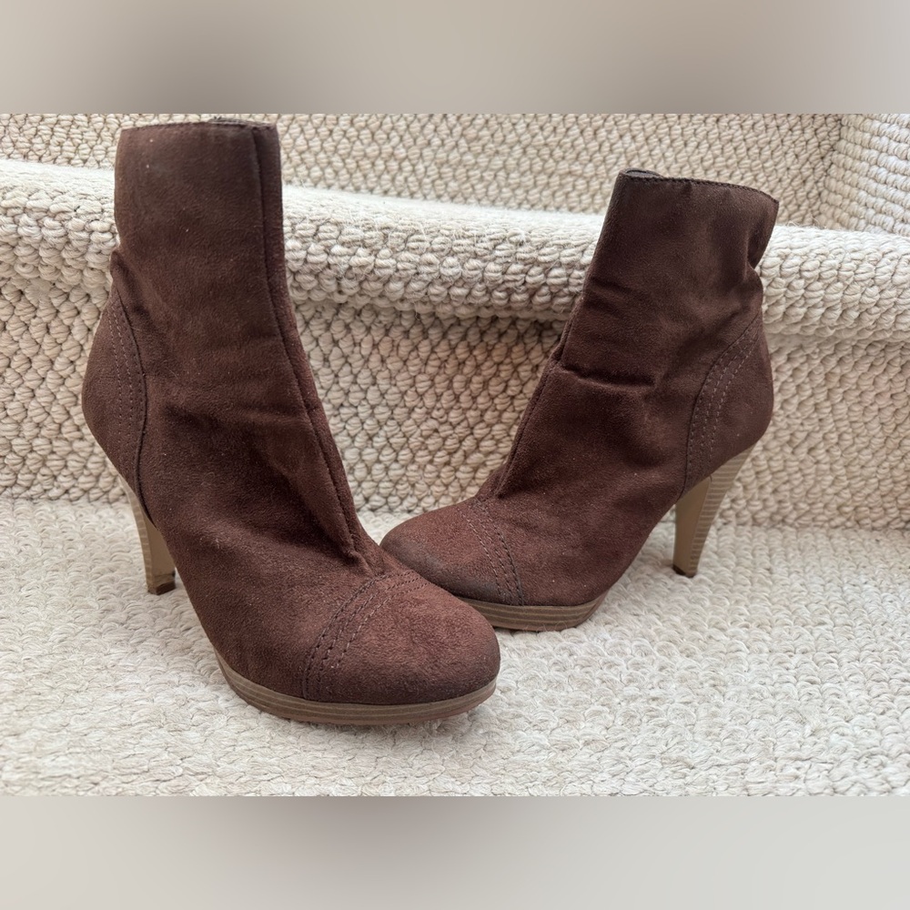 Brown Suede Ankle Boots
